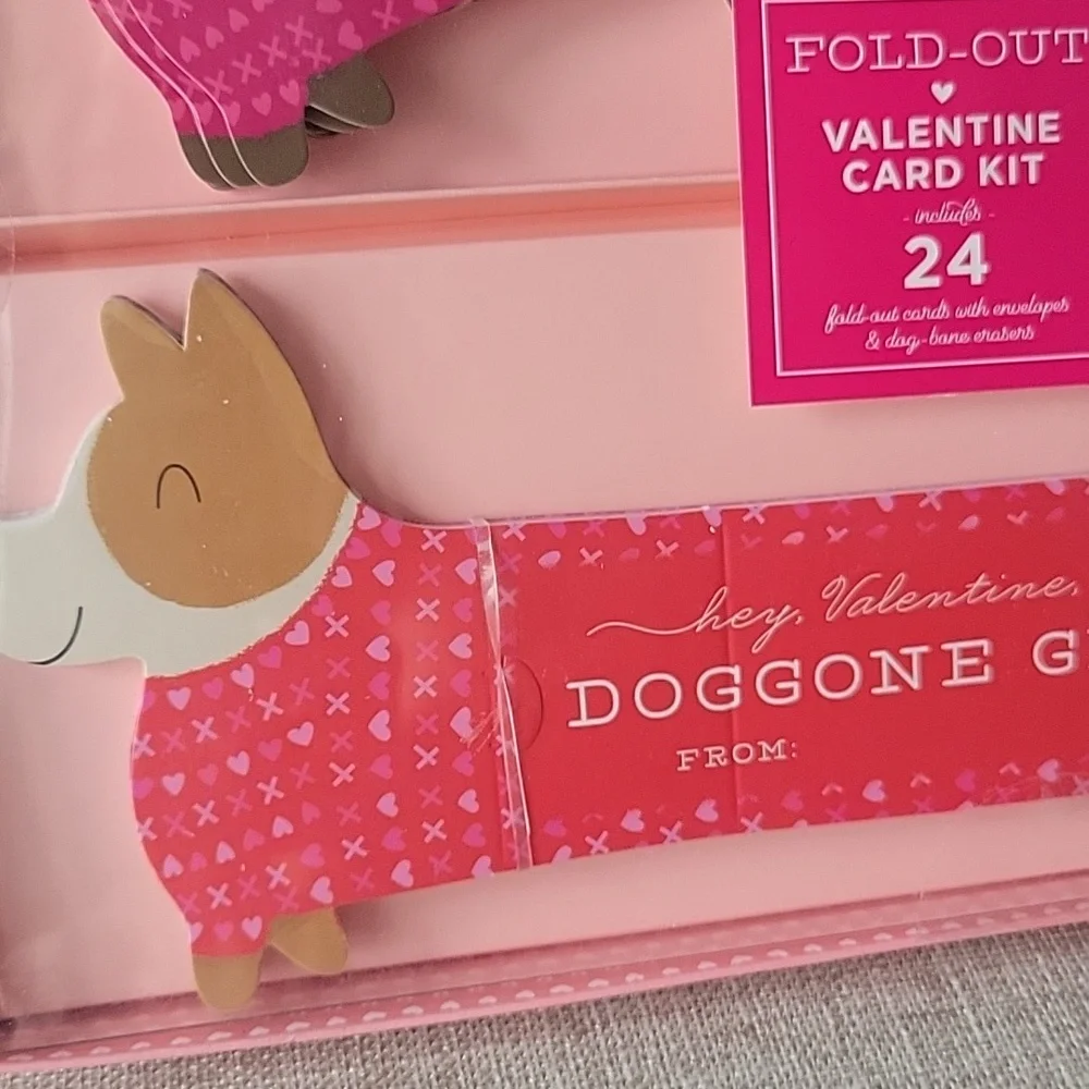 Valentine Card Kit with Dog Design